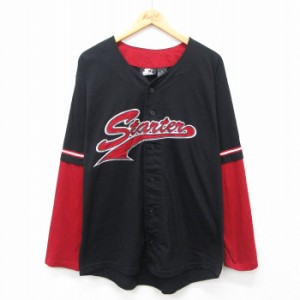 古着 スターター STARTER 長袖 ビンテージ Tシャツ メンズ 00年代 00s ビッグロゴ 黒他 ブラック spe XLサイズ 中古 中古 古着