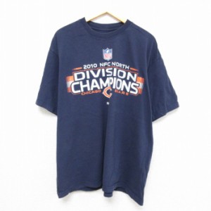 古着 リーボック REEBOK 半袖 ブランド Tシャツ メンズ NFL シカゴベアーズ 大きいサイズ コットン クルーネック 白 ホワイト  中古 古着