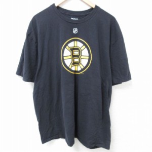 古着 リーボック REEBOK 半袖 ブランド Tシャツ メンズ NHL ボストンブルーインズ トゥッカラスク 40 大きいサイズ コットン  中古 古着