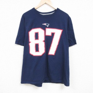 古着 ナイキ NIKE 半袖 ブランド Tシャツ メンズ NFL ニューイングランドペイトリオッツ グロンコウスキー 87 大きいサイズ コ 中古 古着