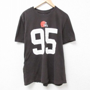 古着 ナイキ NIKE 半袖 ブランド Tシャツ メンズ NFL クリーブランドブラウンズ マイルズギャレット 95 大きいサイズ コットン 中古 古着