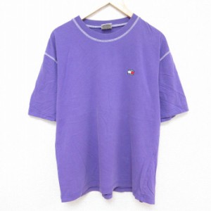 古着 トミーヒルフィガー TOMMY HILFIGER トミージーンズ 半袖 ブランド Tシャツ メンズ 90年代 90s ワンポイントロゴ コット 中古 古着