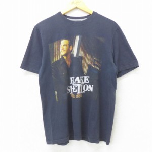 古着 半袖 ロック バンド Tシャツ メンズ ブレイクシュルトン クリスジャンソン 黒 ブラック Mサイズ 中古 中古 古着