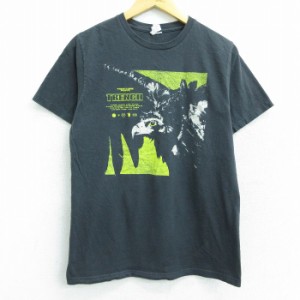 古着 半袖 ロック バンド Tシャツ メンズ トゥエンティワンパイロッツ コットン クルーネック 黒 ブラック Mサイズ 中古 中古 古着