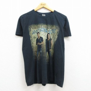 古着 半袖 ロック バンド Tシャツ メンズ フロリダジョージアライン コットン クルーネック 黒 ブラック Lサイズ 中古 中古 古着