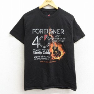 古着 ヘインズ Hanes 半袖 ロック バンド Tシャツ メンズ フォーリナー チープトリック ジェイソンボーナム コットン クルーネ 中古 古着