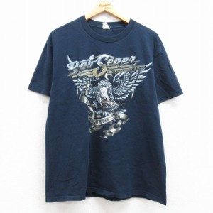 古着 半袖 ロック バンド Tシャツ メンズ ボブシーガー コットン クルーネック 黒 ブラック Lサイズ 中古 中古 古着