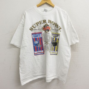 古着 半袖 ビンテージ Tシャツ メンズ 00年代 00s NFL ニューヨークジャイアンツ ボルチモアレイブンズ 大きいサイズ コットン 中古 古着