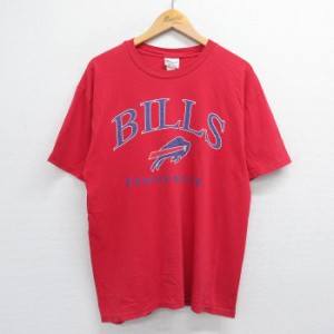 古着 チャンピオン champion 半袖 ビンテージ Tシャツ メンズ 00年代 00s NFL バッファロービルズ コットン クルーネック 赤  中古 古着