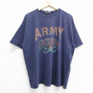 古着 半袖 ビンテージ Tシャツ メンズ 90年代 90s ミリタリー アーミー ARMY バラ 大きいサイズ コットン クルーネック USA製  中古 古着