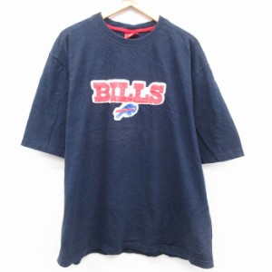 古着 半袖 ビンテージ Tシャツ メンズ 00年代 00s NFL バッファロービルズ 紺 ネイビー アメフト スーパーボウル XLサイズ 中 中古 古着