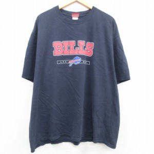 古着 半袖 ビンテージ Tシャツ メンズ 00年代 00s NFL バッファロービルズ 大きいサイズ クルーネック 紺 ネイビー アメフト  中古 古着