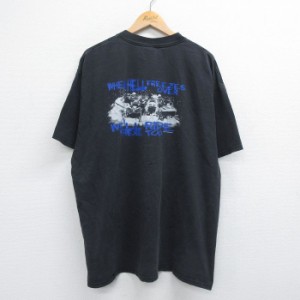 古着 ヘインズ Hanes 半袖 ビンテージ Tシャツ メンズ 00年代 00s スノーモービル 大きいサイズ コットン クルーネック 黒 ブ 中古 古着