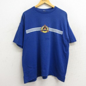 古着 アディダス adidas 半袖 ビンテージ Tシャツ メンズ 90年代 90s ビッグロゴ 大きいサイズ コットン クルーネック USA製  中古 古着