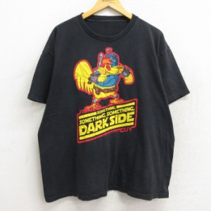 古着 半袖 ビンテージ Tシャツ メンズ 00年代 00s ファミリーガイ ビッグチキン 大きいサイズ クルーネック 黒 ブラック XLサ 中古 古着