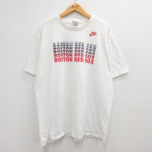 古着 ナイキ NIKE 半袖 ビンテージ Tシャツ メンズ 00年代 00s MLB ボストンレッドソックス ワンポイントロゴ 大きいサイズ コ 中古 古着