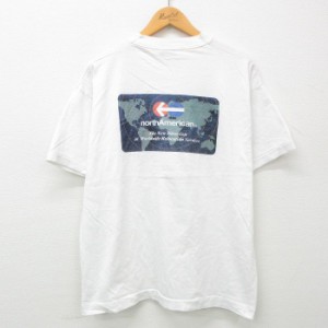 古着 半袖 ビンテージ Tシャツ メンズ 90年代 90s ノースアメリカン 大きいサイズ クルーネック 白 ホワイト XLサイズ 中古 中古 古着