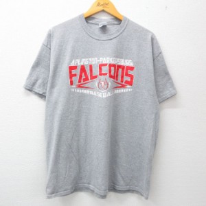 古着 半袖 ビンテージ Tシャツ メンズ 00年代 00s ファルコンズ ベースボール クルーネック グレー 霜降り XLサイズ 中古 中古 古着