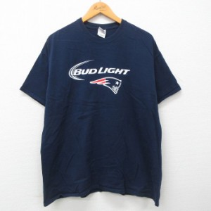 古着 半袖 ビンテージ Tシャツ メンズ 00年代 00s バドライト 酒 NFL ニューイングランドペイトリオッツ コットン クルーネッ 中古 古着