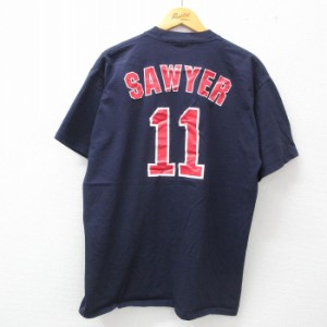 古着 マジェスティック 半袖 ビンテージ Tシャツ メンズ 00年代 00s MLB ボストンレッドソックス SAWYER 11 大きいサイズ コッ 中古 古着