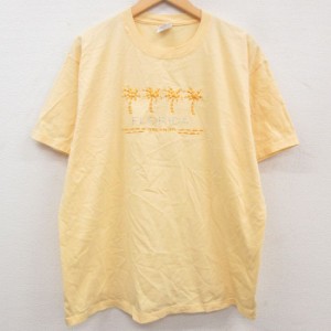 古着 半袖 ビンテージ Tシャツ メンズ 00年代 00s ヤシの木 フロリダ 刺繍 ラインストーン 大きいサイズ コットン クルーネッ 中古 古着