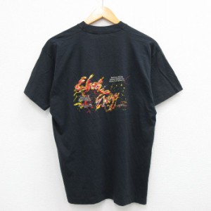 古着 半袖 ビンテージ Tシャツ メンズ 80年代 80s バッファローステート ダンスデザイン クルーネック USA製 黒 ブラック Lサ 中古 古着