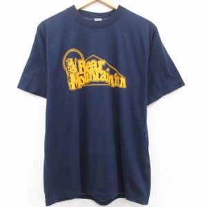 古着 半袖 ビンテージ Tシャツ メンズ 80年代 80s クマ クルーネック USA製 紺 ネイビー spe Lサイズ 中古 中古 古着