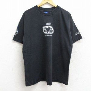 古着 半袖 ビンテージ Tシャツ メンズ 00年代 00s ボート ラフティング コスタリカ クルーネック 黒 ブラック XLサイズ 中古 中古 古着