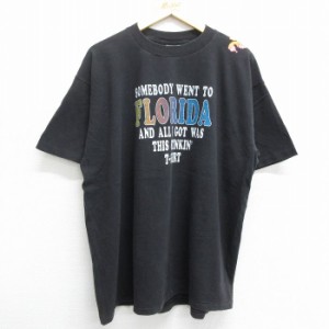 古着 半袖 ビンテージ Tシャツ メンズ 90年代 90s フロリダ クマ タツノオトシゴ 大きいサイズ コットン クルーネック USA製  中古 古着