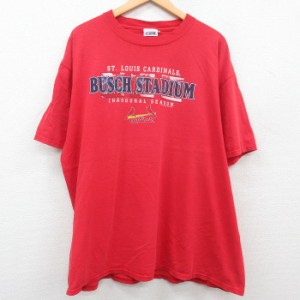 古着 半袖 ビンテージ Tシャツ メンズ 00年代 00s MLB セントルイスカージナルス 大きいサイズ クルーネック 赤 レッド メジャ 中古 古着