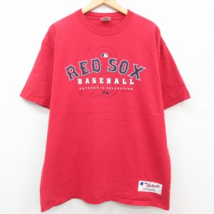 古着 マジェスティック 半袖 ビンテージ Tシャツ メンズ 00年代 00s MLB ボストンレッドソックス 大きいサイズ コットン クル 中古 古着