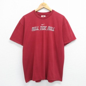 古着 ナイキ NIKE 半袖 ビンテージ Tシャツ メンズ 00年代 00s センタースウォッシュ アラバマクリムゾンタイド コットン クル 中古 古着