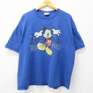 古着 半袖 ビンテージ Tシャツ メンズ 90年代 90s ディズニー DISNEY ミッキー MICKEY MOUSE プルート 大きいサイズ コットン  中古 古着