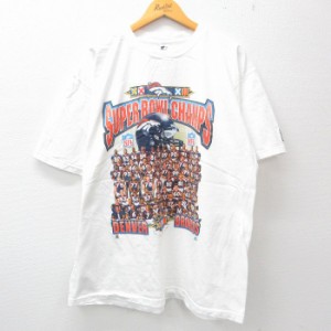 古着 スターター STARTER 半袖 ビンテージ Tシャツ メンズ 90年代 90s NFL デンバーブロンコス 大きいサイズ コットン クルー 中古 古着