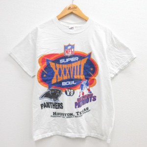 古着 半袖 ビンテージ Tシャツ メンズ 00年代 00s NFL ニューイングランドペイトリオッツ カロライナパンサーズ コットン クル 中古 古着