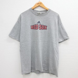 古着 アディダス adidas 半袖 ビンテージ Tシャツ メンズ 00年代 00s MLB ボストンレッドソックス ワンポイントロゴ クルーネ 中古 古着