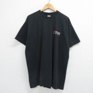 古着 半袖 ビンテージ Tシャツ メンズ 90年代 90s TNN ギター コットン クルーネック USA製 黒 ブラック XLサイズ 中古 中古 古着