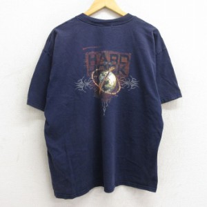 古着 半袖 ビンテージ Tシャツ メンズ 90年代 90s ハードロックカフェ ギター 地球 大きいサイズ コットン クルーネック USA製 中古 古着