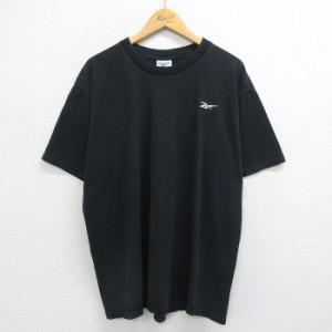 古着 リーボック REEBOK 半袖 ビンテージ Tシャツ メンズ 00年代 00s ワンポイントロゴ 大きいサイズ コットン クルーネック  中古 古着