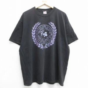 古着 半袖 ビンテージ Tシャツ メンズ 90年代 90s ラスベガス トランプ 大きいサイズ コットン クルーネック USA製 黒 ブラッ 中古 古着