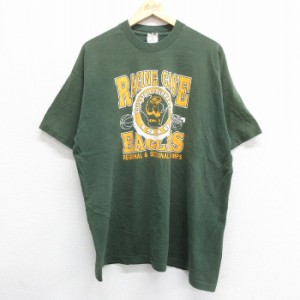 古着 半袖 ビンテージ Tシャツ メンズ 90年代 90s ラシーンケース イーグルス バスケットボール 大きいサイズ コットン クルー 中古 古着