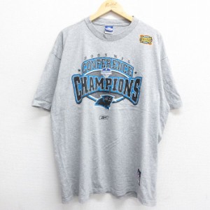 古着 リーボック REEBOK 半袖 ビンテージ Tシャツ メンズ 00年代 00s NFL カロライナパンサーズ 大きいサイズ クルーネック グ 中古 古着