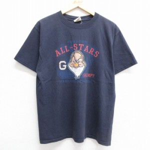 古着 半袖 ビンテージ Tシャツ メンズ 00年代 00s ディズニー DISNEY しらゆきひめ 7人の小人 七人のこびと グランピー コット 中古 古着