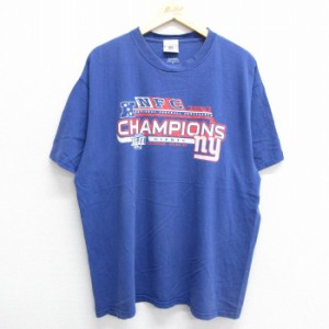 古着 半袖 ビンテージ Tシャツ メンズ 00年代 00s NFL ニューヨークジャイアンツ チャンピオンズ 大きいサイズ コットン クル 中古 古着