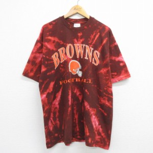 古着 チャンピオン champion 半袖 ビンテージ Tシャツ メンズ 00年代 00s NFL クリーブランドブラウンズ コットン クルーネッ 中古 古着