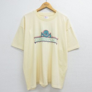 古着 ヘインズ Hanes 半袖 ビンテージ Tシャツ メンズ 90年代 90s クレメンスプレイスアパートメンツ ライオン 大きいサイズ  中古 古着