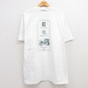 古着 ヘインズ Hanes 半袖 ビンテージ Tシャツ メンズ 00年代 00s ビル コットン クルーネック 白 ホワイト Lサイズ 中古 中古 古着