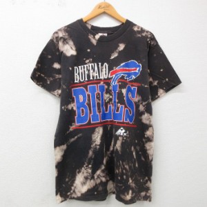 古着 半袖 ビンテージ Tシャツ メンズ 90年代 90s NFL バッファロービルズ コットン クルーネック USA製 茶他 ブラウン ブリー 中古 古着