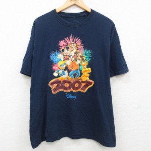 古着 半袖 ビンテージ Tシャツ メンズ 00年代 00s ディズニー DISNEY ミッキー MICKEY MOUSE ドナルド 大きいサイズ コットン  中古 古着