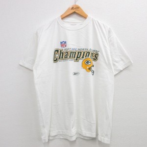 古着 リーボック REEBOK 半袖 ビンテージ Tシャツ メンズ 00年代 00s NFL グリーンベイパッカーズ チャンピオンズ コットン ク 中古 古着